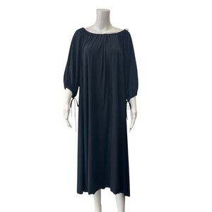 Maria Pinto Black Maxi Off-The-Shoulder Cinch Dress size Medium